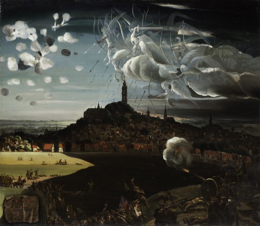 Les Anges de Mons, huile sur toile de de Marcel Gillis, 1934. Collection du musée des Beaux-Arts, propriété de la Ville de Mons.